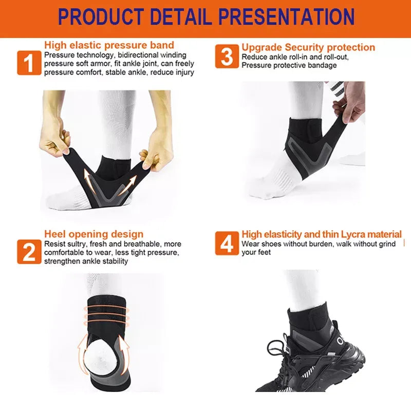 Breathable Elastic Ankle Brace (Left / Right Pair )