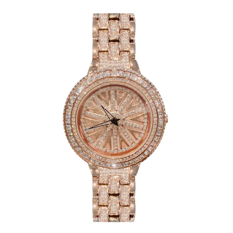 Rotating Crystal Women Watch