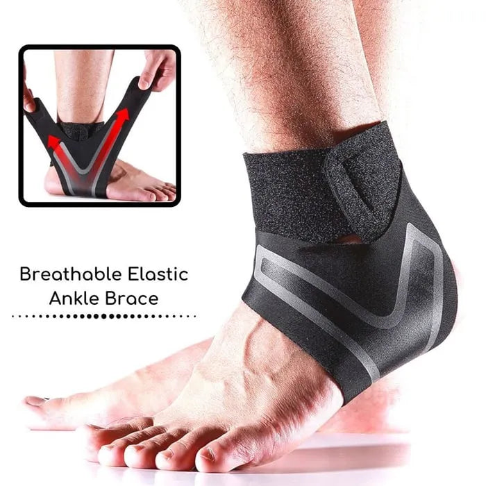 Breathable Elastic Ankle Brace (Left / Right Pair )