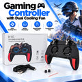 4-Finger Gaming Grip Controller with Dual Cooling Fan & Built-in Battery