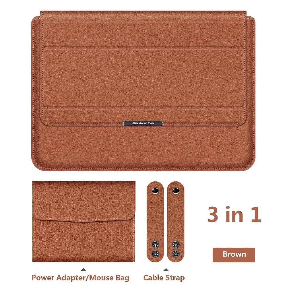 3 in 1 Laptop case & Stand (Leather)