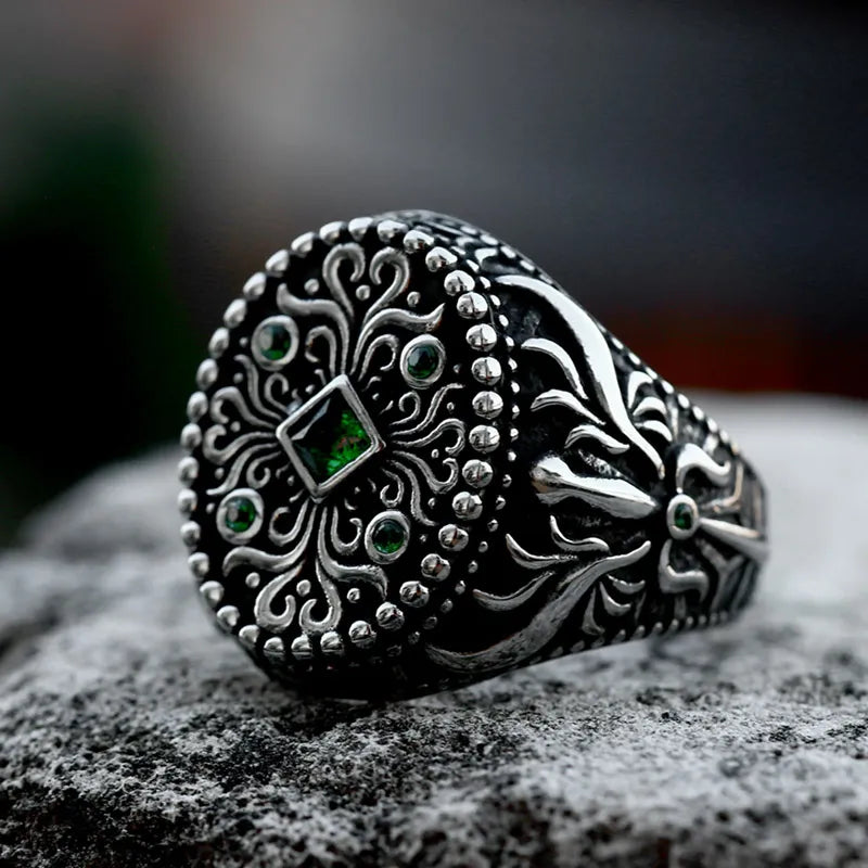 Stainless Steel Turkish Stone Ring