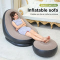 Inflatable Sofa with Footrest and Free Electric Inflator