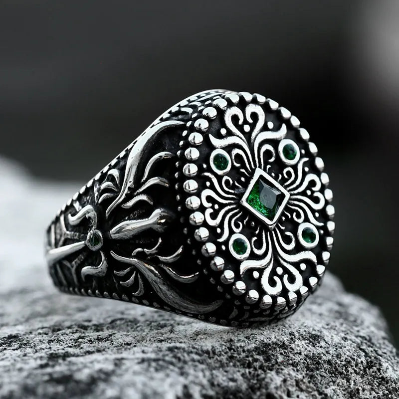 Stainless Steel Turkish Stone Ring