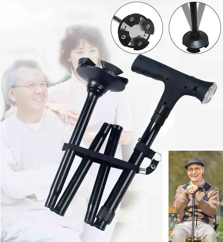 Foldable Walking Stick With LED Light