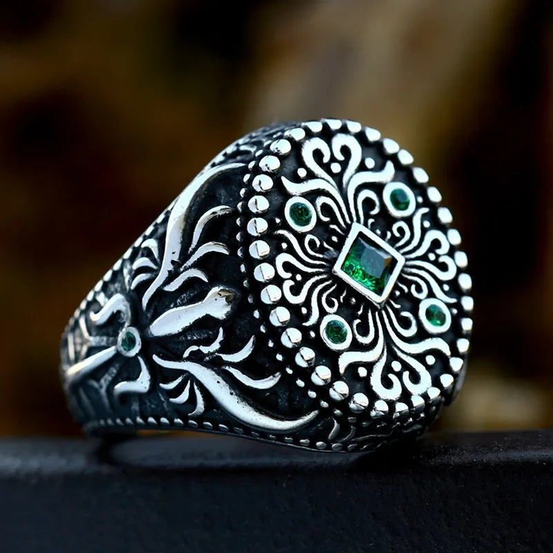 Stainless Steel Turkish Stone Ring