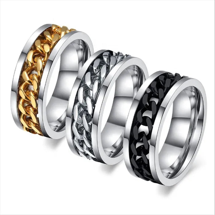 Titanium Steel Chain Spinner Rotation Ring