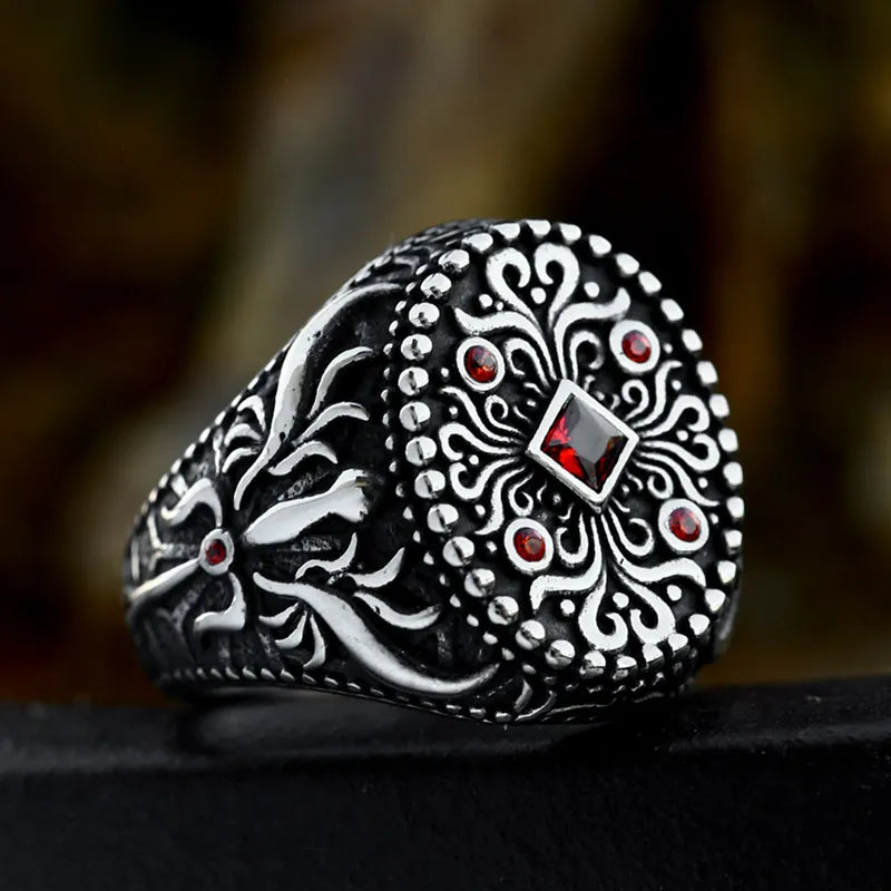 Stainless Steel Turkish Stone Ring