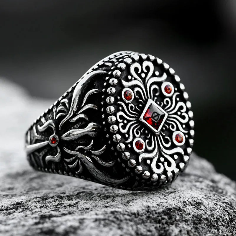 Stainless Steel Turkish Stone Ring