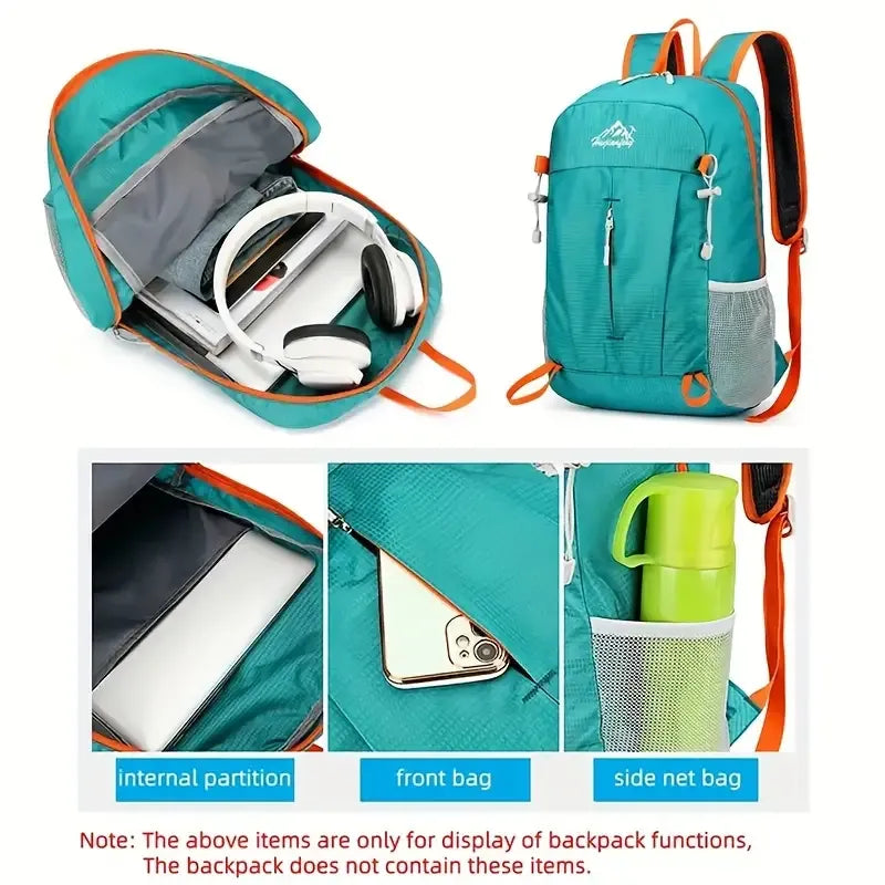 Portable Foldable Backpack for Climbing, Cycling ,Travel  & Hiking