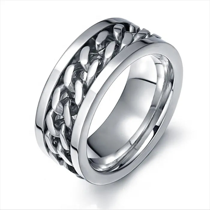 Titanium Steel Chain Spinner Rotation Ring