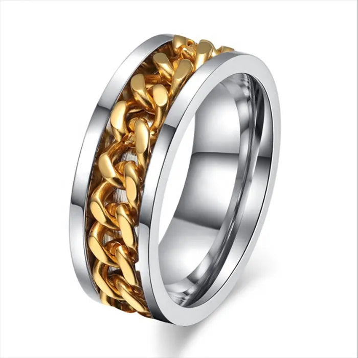 Titanium Steel Chain Spinner Rotation Ring