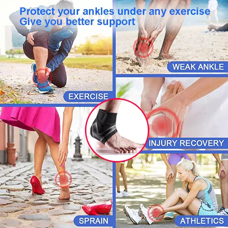 Breathable Elastic Ankle Brace (Left / Right Pair )