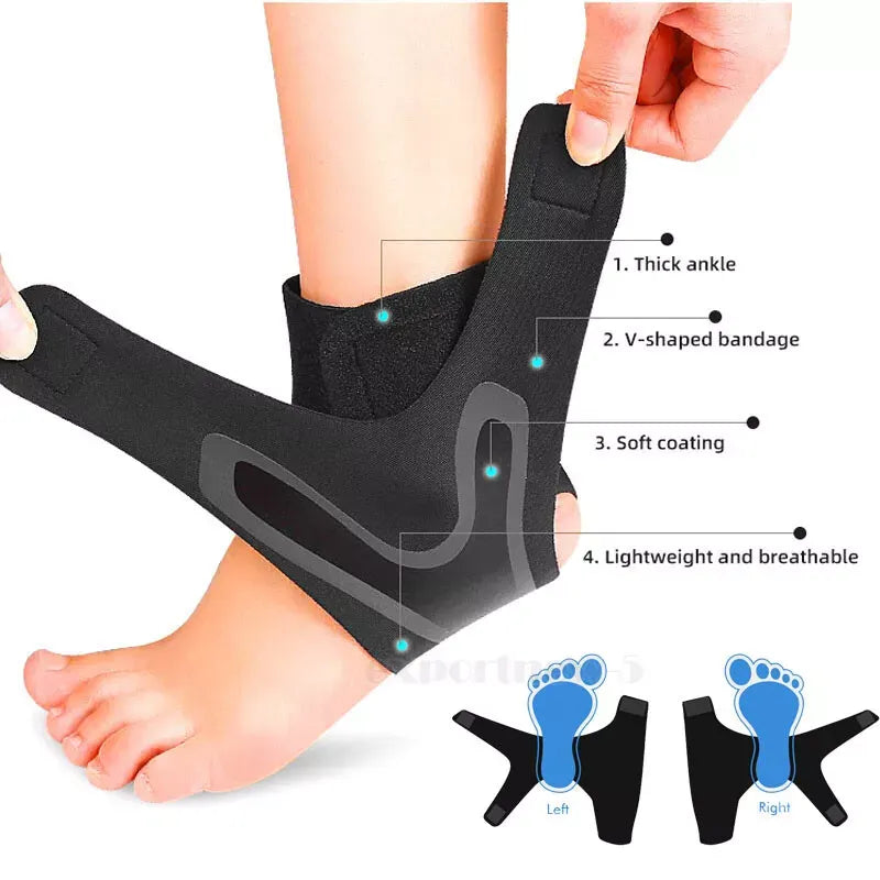 Breathable Elastic Ankle Brace (Left / Right Pair )