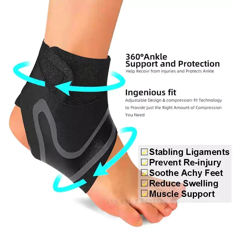Breathable Elastic Ankle Brace (Left / Right Pair )