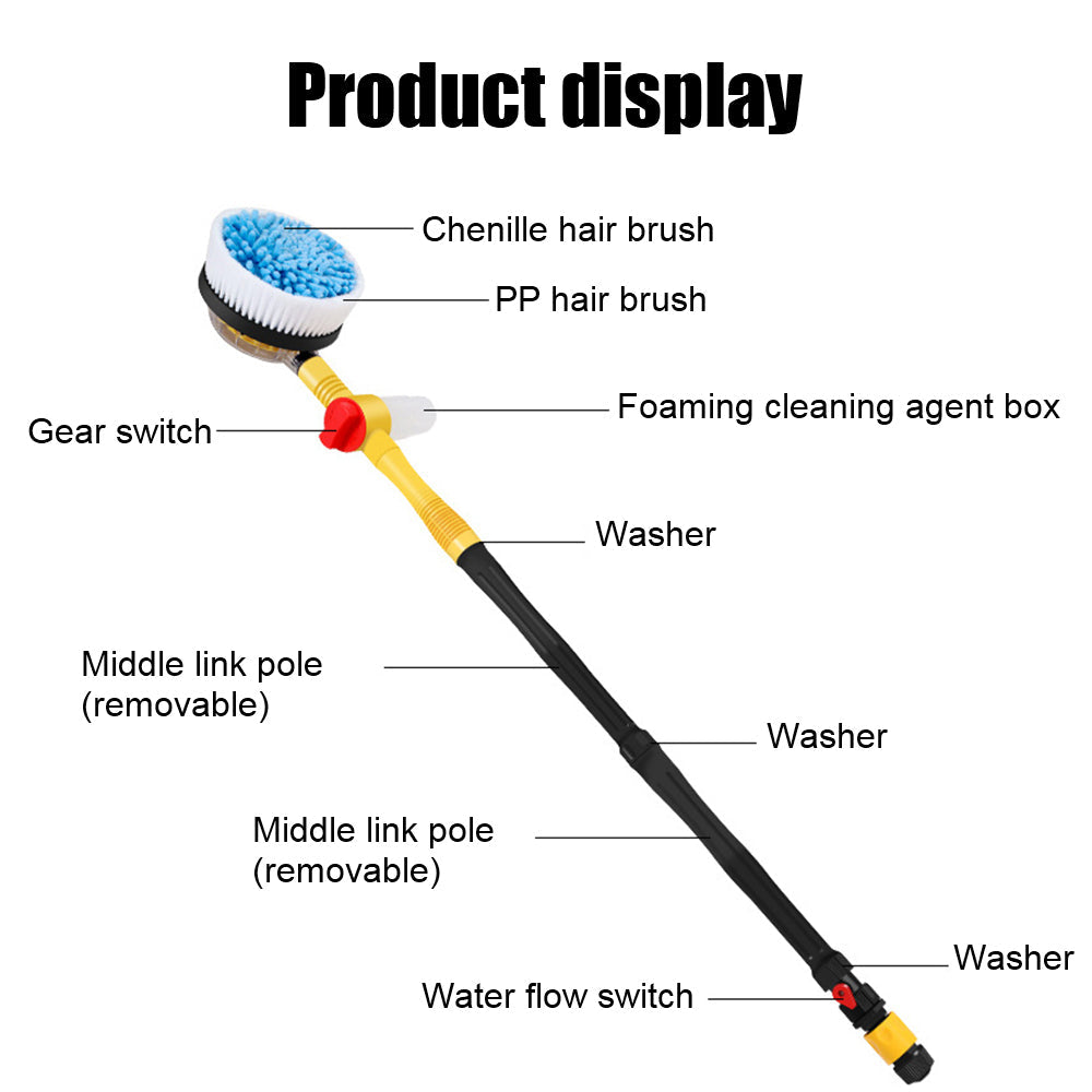 Automatic Rotary Long Handle Car Cleaning Brush