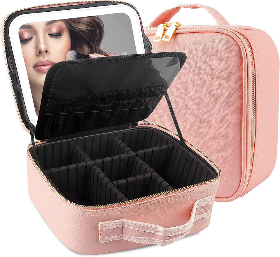 LED Makeup Bag With Mirror Lights Uniqo .pk